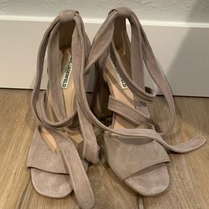 Karl Lagerfeld suede wedge